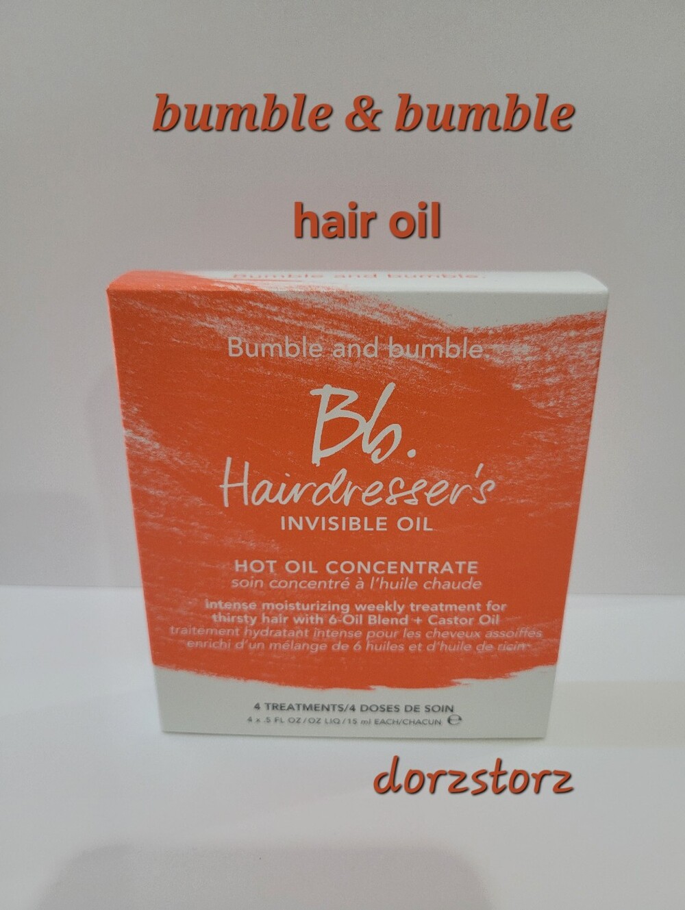 BUMBLE AND BUMBLE • Invisible Oil Treatments • 4 treaments x .5 oz • New in box